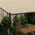vidaXL Altánok béžový 4x4 m 180 g/m² látka a oceľ