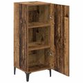 vidaXL Servírovacia skriňa Staré drevo 34,5 x 34 x 90 cm
