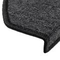 vidaXL Schodové rohože 15 ks 65x24x4 cm antracitové, polkruhové, veľké