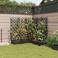 vidaXL Záhradný kvetináč 5 ks Čierna 120 x 120 x 125,5 cm PP