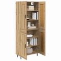 vidaXL Highboard 2 ks Remeselný dub 69,5 x 34 x 180 cm