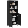 vidaXL Highboard 2 ks Čierny dub 69,5 x 34 x 180 cm Kompozitné drevo