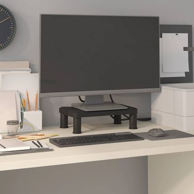 vidaXL Rohový stojan na monitor čierny 38x24x10,5 cm