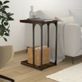 vidaXL Bočný stolík dymový dub 40x30x60 cm spracované drevo