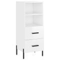 vidaXL Vysoká skrinka biela 34,5x34x180 cm spracované drevo