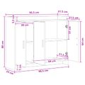 vidaXL Servírovacia skriňa Dymový dub 98,5 x 33 x 80 cm