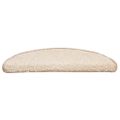 vidaXL Schodové rohože 20 ks 56x17x3 cm krémové, polkruhové