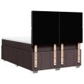 vidaXL Boxspring posteľ s matracom tmavohnedá 160x200 cm látka