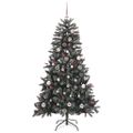 vidaXL Umelý vianočný stromček Zelená 150 cm PVC, plast a oceľ