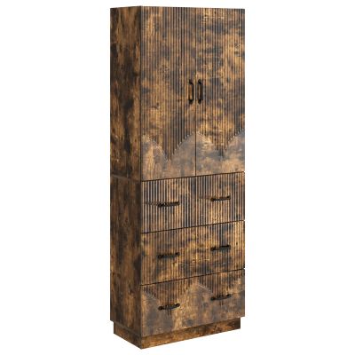 vidaXL Sada skríň 2 pcs Dymový dub 66 x 34,5 x 87 cm Kompozitné drevo