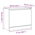 vidaXL Botník dub sonoma 80x34x63 cm spracované drevo
