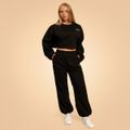 Dámska mikina Cropped Bliss Black - BeastPink, veľkosť L, veľkosť oblečenia L
