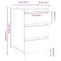 vidaXL Nočné stolíky 2 ks dub sonoma 40x35x69 cm kompozitné drevo