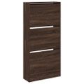 vidaXL Botník hnedý dub 60x21x125,5 cm kompozitné drevo