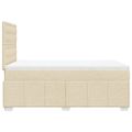 vidaXL Boxspring posteľ s matracom krémová 120x190 cm látka
