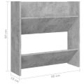 vidaXL Nástenné skrinky na topánky 4 ks, betónovo sivé 60x18x60 cm
