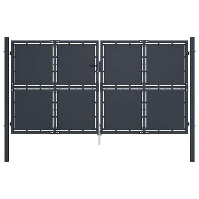 vidaXL Záhradná brána z ocele 300x150 cm antracitová