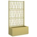 vidaXL Záhradný kvetináč s trellis Zelená 80 x 36 x 140 cm PP