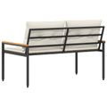 vidaXL Vonkajšia lavička 2 -Seater 116 x 67,5 x 72 cm polyratan