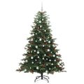 vidaXL Umelý vianočný stromček Zelená 180 cm PVC, kov a plast