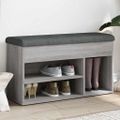 vidaXL Lavička na topánky sivá sonoma 82x32x45,5 cm kompozitné drevo
