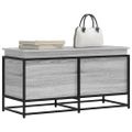 vidaXL Úložný box s vekom sivá sonoma 100x40x51,5 cm kompozitné drevo