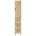 vidaXL Sada skríň 2 ks 33 x 34,5 x 90 cm Kompozitné drevo Dub sonoma