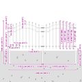 vidaXL Záhradný plot WOERDEN 240 x 140 cm Povrchovo upravená oceľ Sivá