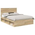 vidaXL Rám postele Sonoma 140 x 190 cm Masívne borovicové drevo