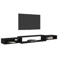 vidaXL Nástenný TV kabinet Nástenná montáž Čierny dub 220 x 28 x 21 cm