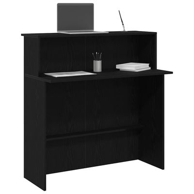 vidaXL Recepčný stôl Čierny 100x50x103,5 cm kompozitné drevo