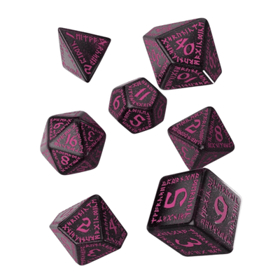 Sada runových kociek - Black-Magenta