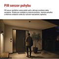 PIR senzor (pohybové čidlo) IP65 2000W, čierna