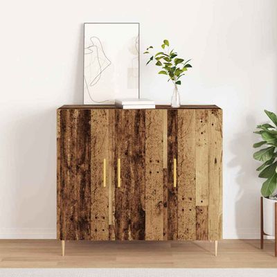 vidaXL Servírovacia skriňa Staré drevo 90 x 34 x 80 cm