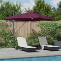 vidaXL Slnečník Bordeaux červená 351 x 250 x 253 cm Polyester a hliník