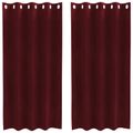vidaXL Zatemňovacie závesy 2 ks Víno červené 140 x 175 cm Zamat