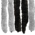 vidaXL Záves proti hmyzu z chenille Šedá a čierna 56 x 200 cm 100% PP