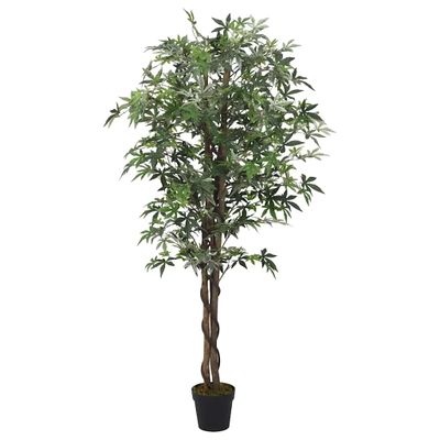 vidaXL Umelý javorový strom 224 listov 80 cm zelený