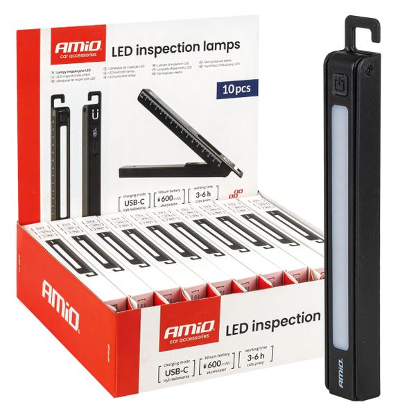 LED inspekčné baterky, 10 kusov AMiO-04670