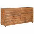 vidaXL Vyvýšený záhon 150x40x72 cm, recyklované tíkové drevo a oceľ