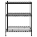vidaXL Regál s 3 policami 60x35x76 cm čierny 150 kg