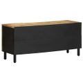 vidaXL TV skrinka čierna 105x33,5x46 cm masívne hrubé drevo mango