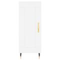 vidaXL Komoda biela 34,5x34x90 cm spracované drevo