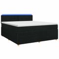 vidaXL Posteľ boxspring s matracom Čierna 180 x 200 cm Látka