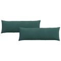 vidaXL Vankúše na pohovku 2 pcs Tmavozelená 120 x 40 cm