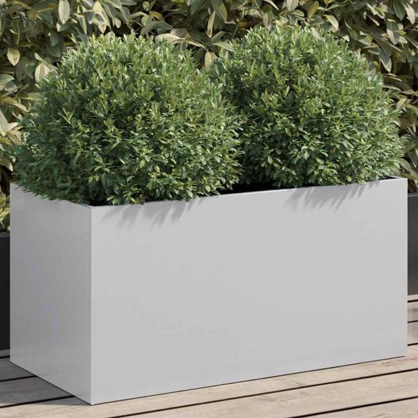 vidaXL Kvetináč strieborný 62x30x29 cm pozinkovaná oceľ