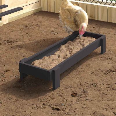 vidaXL Krmná žľab pre slede Čierna 80 x 28 x 13.5 cm