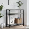 vidaXL Konzolový stolík sivý sonoma 75x29x75 cm kompozitné drevo
