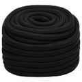 vidaXL Pracovné lano čierne 20 mm 100 m polyester