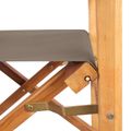 vidaXL Riaditeľská stolička 100% polyester a masívny teak